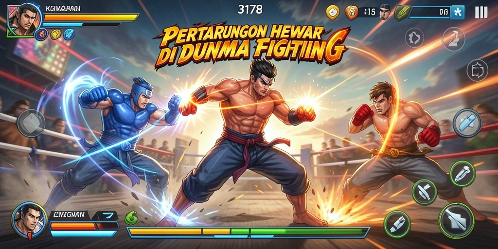 Tampilan aksi pertarungan seru dari game Fighting 3178.