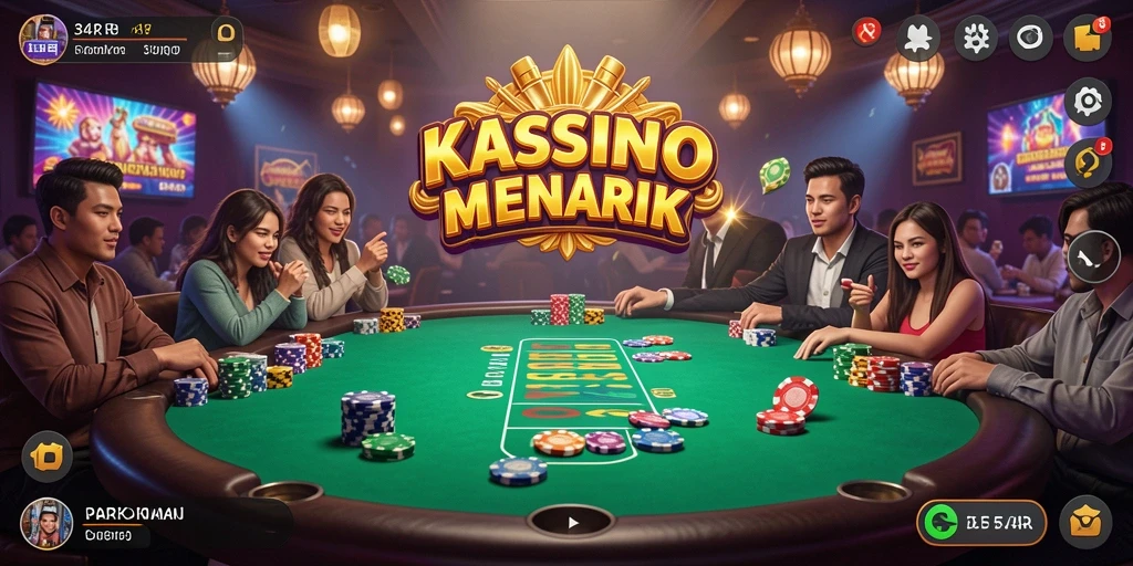 Tampilan gameplay Kasino yang mengasyikkan dan interaktif di 34R.