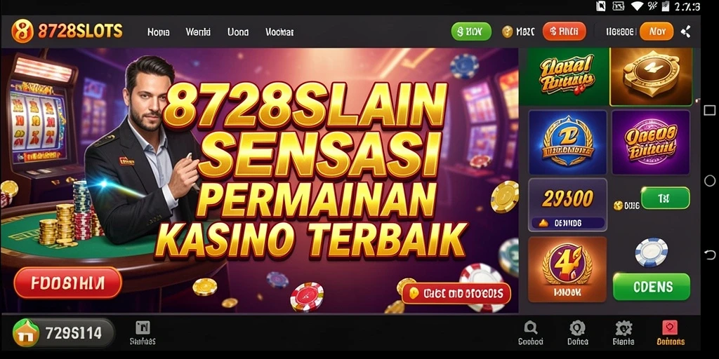 Tampilan menarik dari gameplay 8728SLOTS yang penuh aksi di mesin slot.