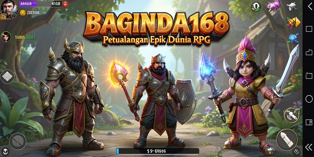 Screenshot gameplay BAGINDA168 menunjukkan aksi RPG mendebarkan.