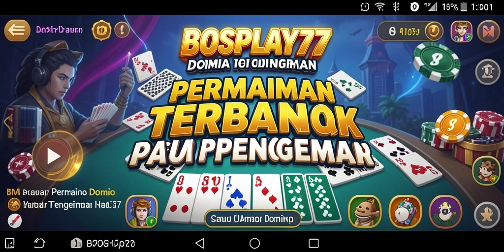 Tampilan menarik dari gameplay domino di BOSPLAY77.