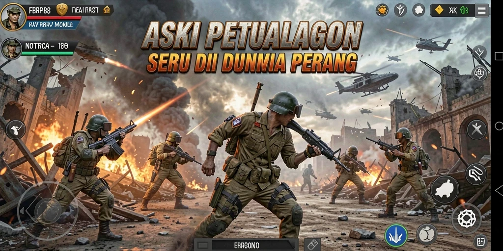 Tangkapan layar menunjukkan aksi pertempuran intens di FBRP88.