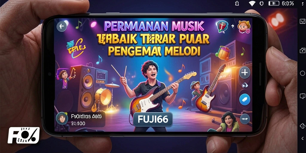 Screenshot FUJI66 menampilkan antarmuka permainan musik yang menarik dan interaktif.