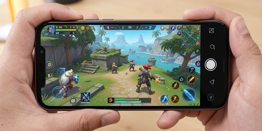 Screenshot utama menampilkan gameplay G668 yang ceria dan penuh warna.