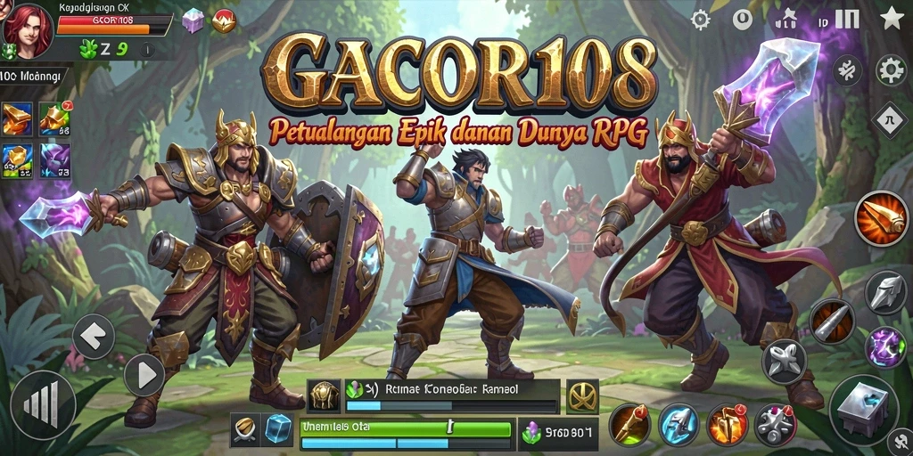 Tampilan gameplay menarik dari GACOR108 yang menunjukkan aksi RPG yang seru.