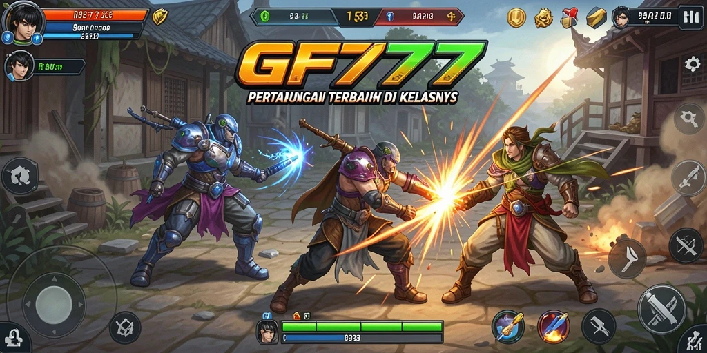 Screenshot dari gameplay GF777 menampilkan aksi pertarungan yang seru.