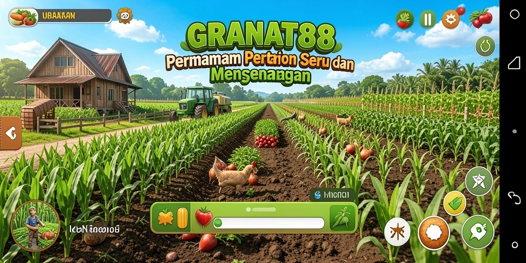 Tampilkan gameplay menarik dari GRANAT88 di lahan pertanian yang subur.