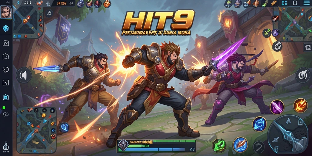 Tampilan gameplay HIT9 yang seru dan menarik di arena MOBA.