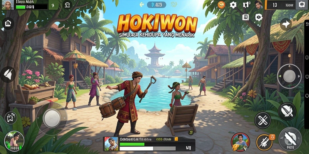 Screenshot menunjukkan gameplay mendebarkan HOKIWON dalam dunia Simulation.