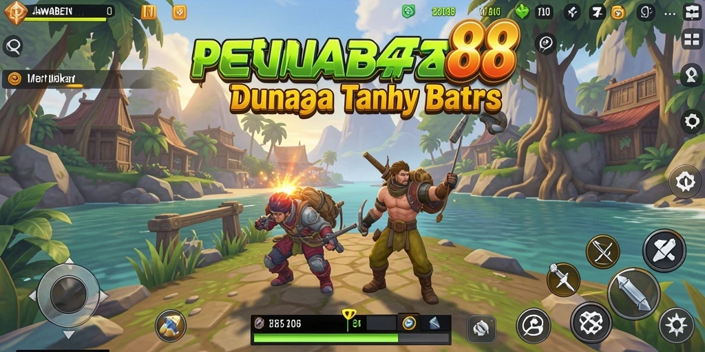 Tangkapan layar gameplay JAWABET88 dalam dunia terbuka yang epik.