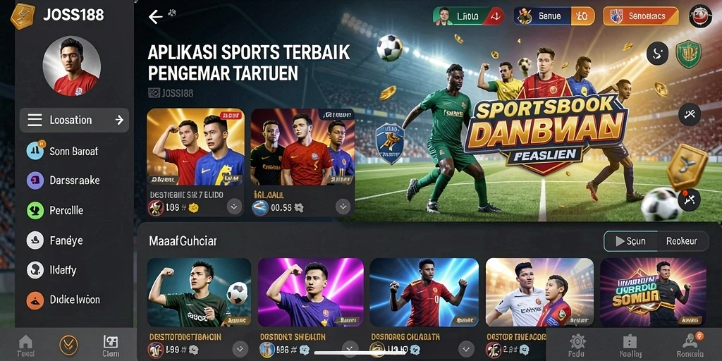Tampilan gameplay Sportsbook JOSS188 dengan berbagai pilihan taruhan.