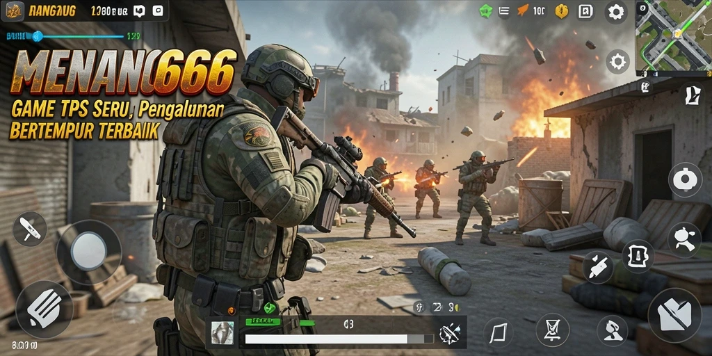 Tampilan gameplay dari MENANG666 dengan aksi tembak-menembak yang intens.