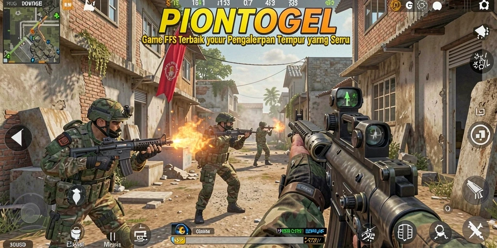 Screenshot permainan PIONTOGEL yang menunjukkan aksi tembak-menembak yang seru.