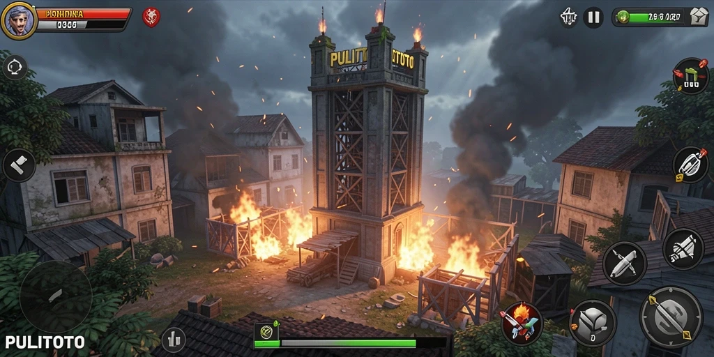 Menampilkan gameplay seru dari PULITOTO dalam Tower Defense.