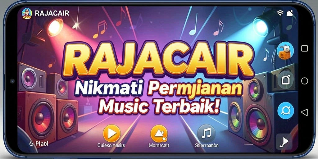 Tampilan permainan musik yang menarik dan interaktif di RAJACAIR.