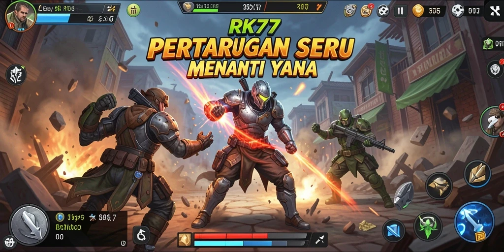 Screenshot RK77 menampilkan aksi pertarungan yang mendebarkan.