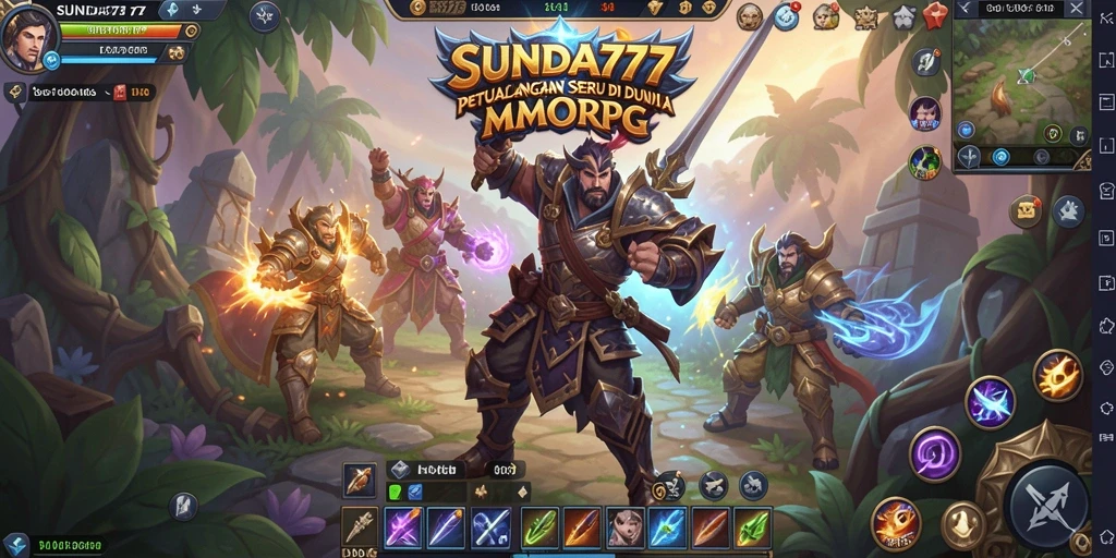 Tampilan gameplay SUNDA777 dengan aksi pertempuran seru di dunia virtual.