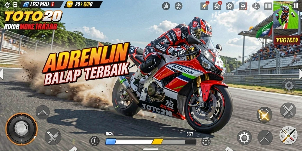 Screenshot menampilkan aksi balapan cepat di <strong>TOTO20</strong>.