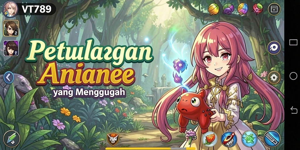 Screenshot gameplay VT789 yang menampilkan aksi karakter Anime.