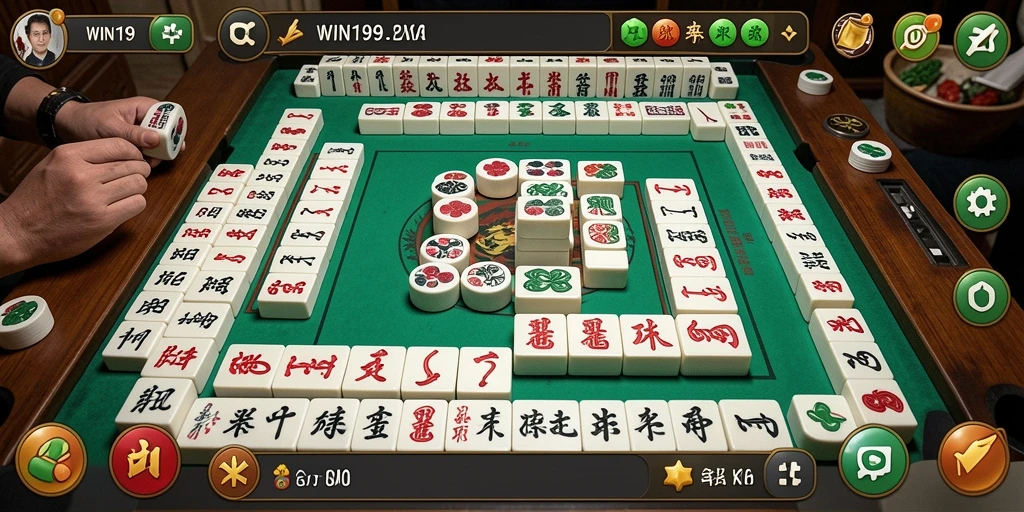 Tampilan gameplay seru di WIN199 dengan tema Mahjong yang menarik.